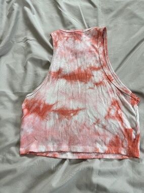 Garage tie dyed cropped tank top